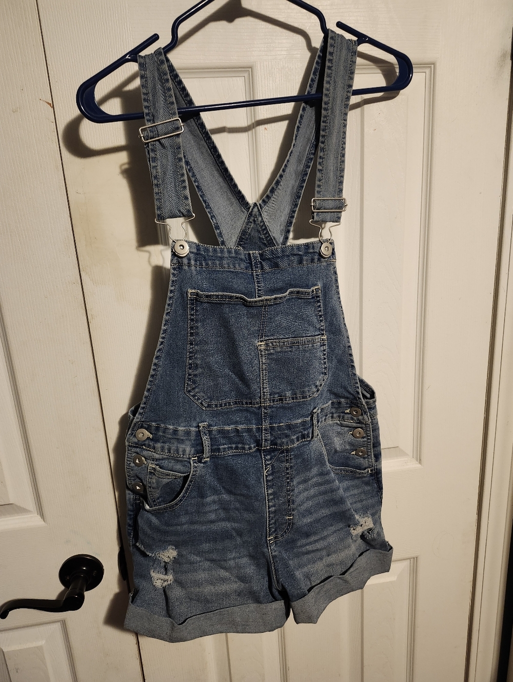 Denim Overall Shorts